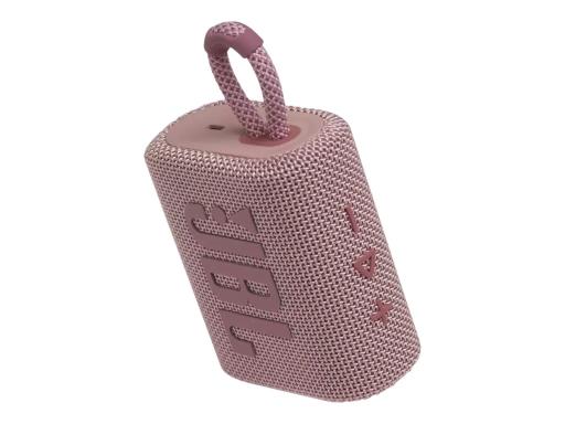 JBL Go 3 Bluetooth Lautsprecher Wasserfest, Staubfest Pink