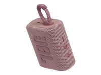 JBL Go 3 Bluetooth Lautsprecher Wasserfest, Staubfest Pink