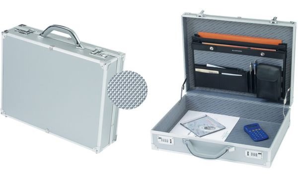 JÜSCHA ALUMAXX Attaché-Koffer "OCTAN", Aluminium, silber (45103)