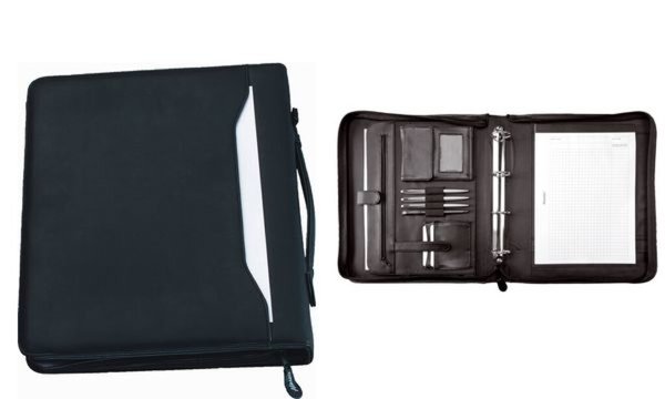 JÜSCHA Alassio AREZZO - Mappe mit Reißverschluss für Dokumente - Kunstleder - S