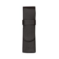 JÜSCHA Alassio Schreibgeräte-Etui, für 2 Schreibgeräte, schwarz aus echtem Lede