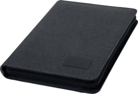 Reißverschlussmappe ALASSIO, DIN A5, recyceltes PET, anthrazit