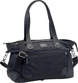 Damentasche Heaven, schwarz Canvas-Lederimitat Materialmix