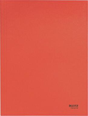 Jurismappe Recycle, DIN A4, aus 430 g/qm Karton, rot, 3 Klappen,