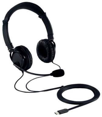 KENSINGTON Kopfhörer Hi-Fi mit Mikrofon, USB-C, schwarz