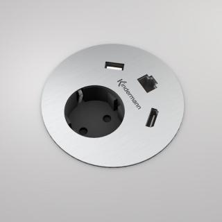 CablePort table 2 Anschlussfeld aus edelstahl Kabeldurchlässe 80 mm