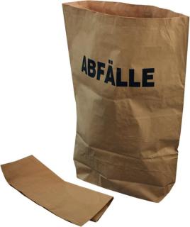 Bio-Abfallsäcke mit Aufdruck "Abfall", 120L, natur, 70x95x22 cm,