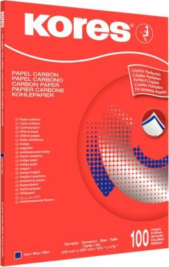 KORES Durchschreibepapier, DIN A4, blau, 100 Blatt zur Handbeschriftung - 1 Stü