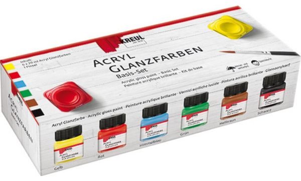 Image KREUL_Acryl-Glanzfarbe_Basis-Set_6_x_20_ml_img1_4399474.jpg Image