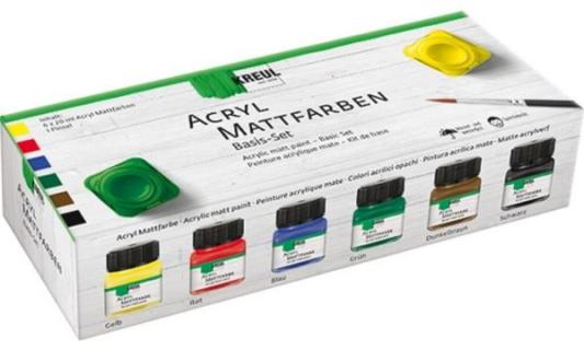 KREUL Acryl-Mattfarbe, Basis-Set 6 x 20 ml (57600819)