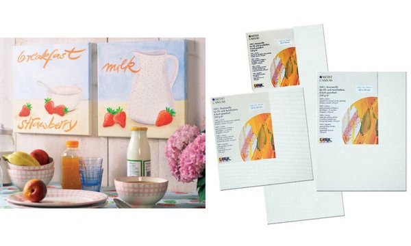 KREUL Keilrahmen Stretched Canvas, 300 x 300 mm, weiß (57602102)