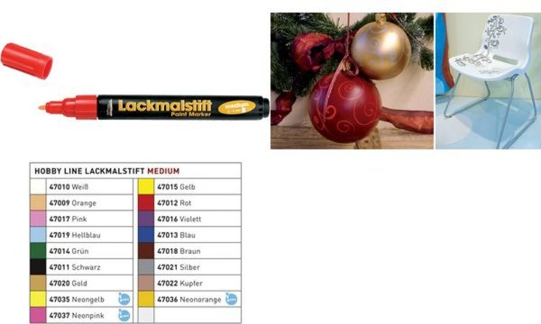 KREUL Lackmarker Gloss Paint Marke r, medium, weiß (57601334)