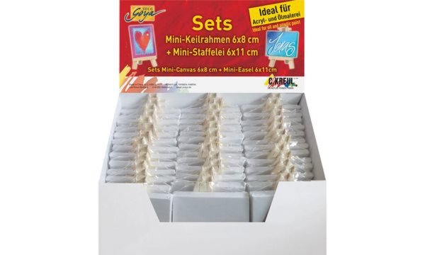 KREUL Mini-Keilrahmen & Mini-Staffe lei, im Display (57601381)