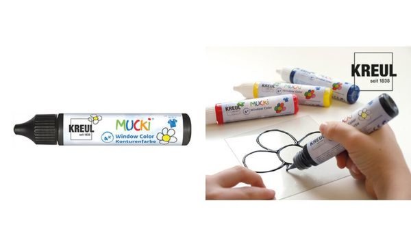 KREUL Window Color Konturenfarbe Pe n MUCKI, schwarz, 29 ml (57601929