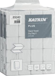 KATRIN Papierhandtücher 35311 PLUS Zick-Zack-Falzung 2-lagig 4.000 Tücher