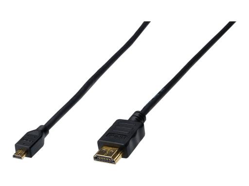 Kab Audio/Video 1,0m HDMI auf HDMI Micro/Digitus