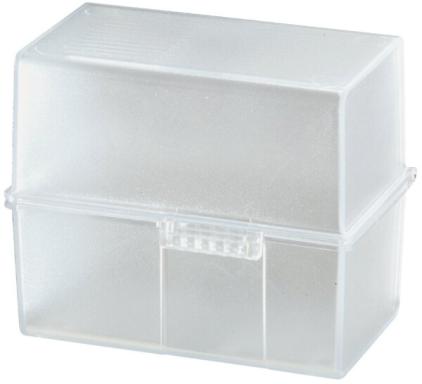 Karteibox A5 quer für 500 Karten klar transluzent 228 x 102 x 171 mm