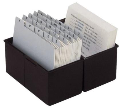 Karteibox A5 quer für 500 Karten schwarz 228 x 102 x 171 mm