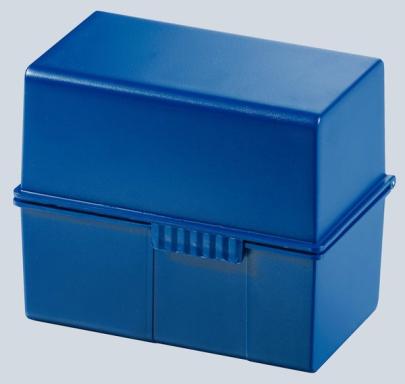 Karteibox A7 quer f.300 Karten blau 121x74x101mm