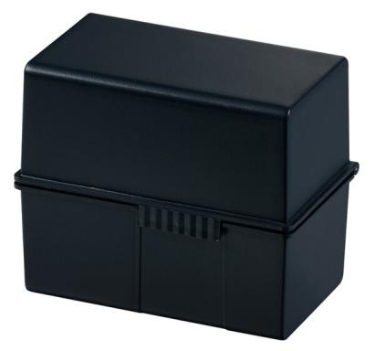 Karteibox A7 quer f.300 Karten schwarz 121x74x101mm