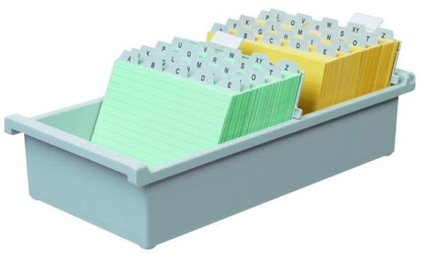 Karteitrog A4 quer f.1300 Karten lichtgrau 325x347x140mm