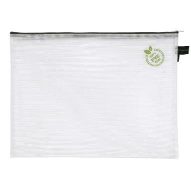 Kleinkrambeutel B4 transparent grün Textil-Reissverschluss, PVC-frei