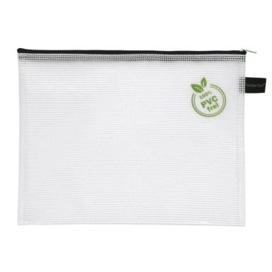 Kleinkrambeutel B5 transparent schwarz Textil-Reissverschluss, PVC-frei