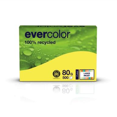Kopierpapier Evercolor gelb, A4 80 g/qm, aus 100 % Altpapier