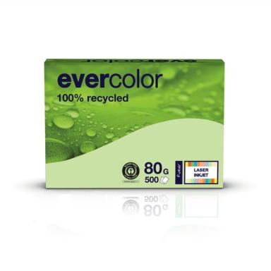Kopierpapier Evercolor hellgrün, A4 80 g/qm, aus 100 % Altpapier