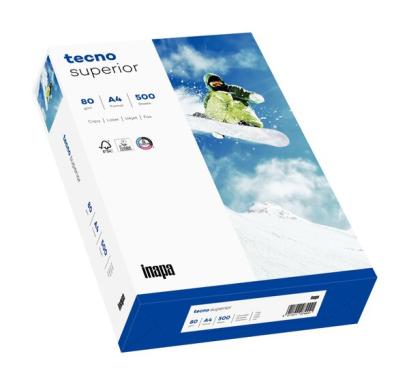Kopierpapier, Tecno Superior, A4, 80g, ultraweiß, 500 Blatt/Packung