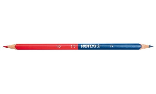 Kores Dreikant-Lehrerbuntstift TWIN , blau / rot (5694178)