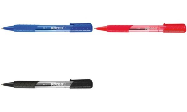 Kores Einweg-Druckkugelschreiber K- PEN K6, schwarz, F (5638621)