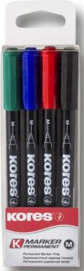 Kores Faserschreiber CD/DVD Marker 4er-Etui, permanent