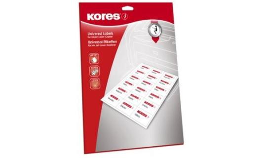 Kores Universal-Etiketten, 52,5 x 2 9,7 mm, weiß, 25 Blatt (5620443)