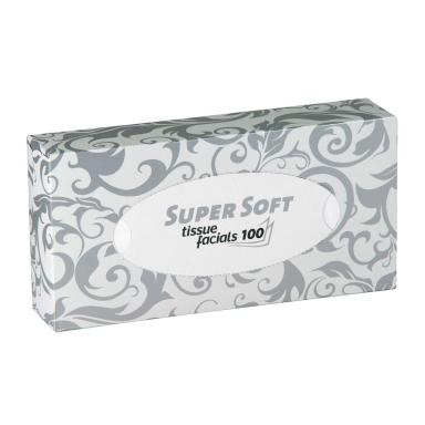 Kosmetiktücher 2-lagig, weiß, Karton-Spenderbox | 100 Tücher/Pack <br>passend für Spender 66003 und 65626