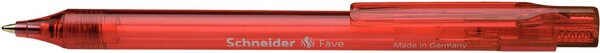 Kugelschreiber Fave, transparent rot, Dokumentenecht
