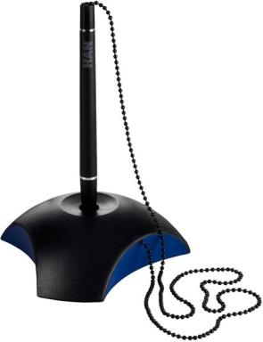 Kugelschreiberständer Delta sw/blau mit nachfüllbarem Kugelschreiber