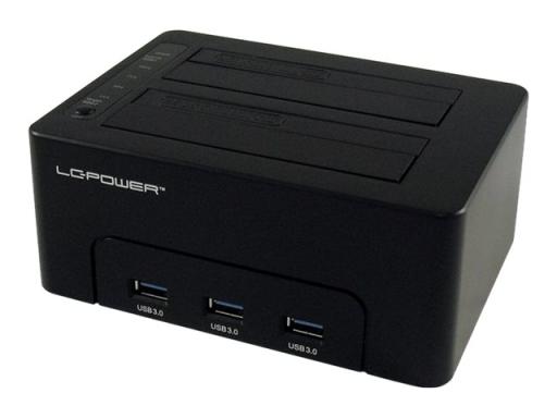LC-POWER Dockingstation LC-Power USB 3.0 2-Bay 2,5"/3,5"HDD/SSD+3xHub