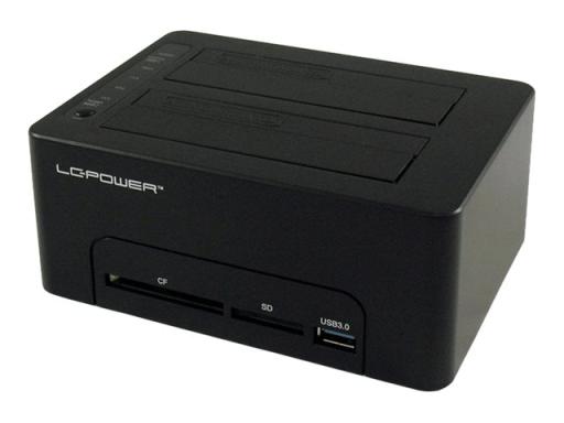 LC-POWER Dockingstation LC-Power USB 3.0 2-Bay 2,5"/3,5"HDD/SSD + Hub