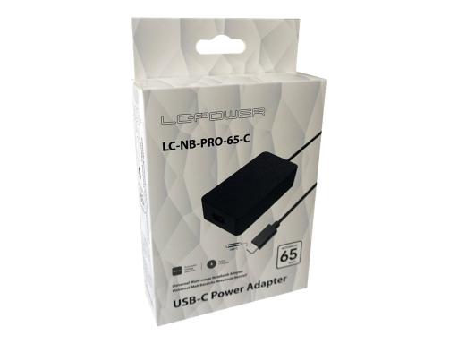 LC-POWER LC-NB-PRO-65-C - Netzteil - Wechselstrom 110-240 V - 65 Watt