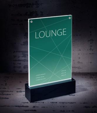 Image LED-Tischaufsteller_glasklarschwarz_A5_gerade_img2_4382913.jpg Image