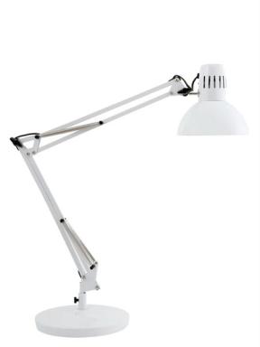 LED-Tischleuchte ARCHI BC Doppel- gelenkarm, Schwenkkopf, weiß,
