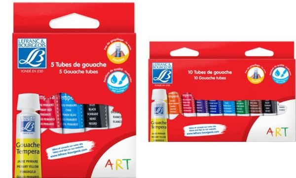 LEFRANC & BOURGEOIS Gouachefarbe, 1 0 x 10 ml, Etui (81700075)