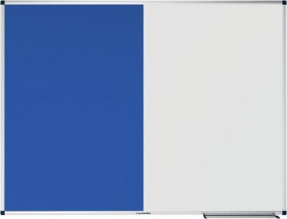 Kombiboard UNITE 90 x 120 cm Whiteboard/Pinboard Filz blau