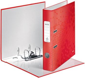 WOW Ordner 180°, 50mm breit, rot Griffloch, selbstklebendes Rücken-