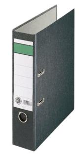 CENTRA Ordner A4 RB 80mm schwarz Wolkenmarmor mit farbigem Rücken