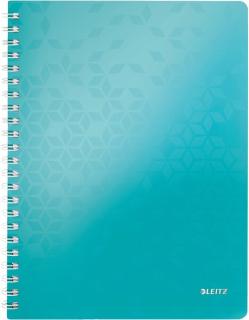 Collegeblock WOW A4 PP-Einband liniert, eisblau metallic