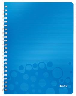 Collegeblock WOW A4 PP-Einband kariert, blau metallic