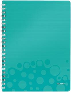 Collegeblock WOW A4 PP-Einband kariert, eisblau metallic