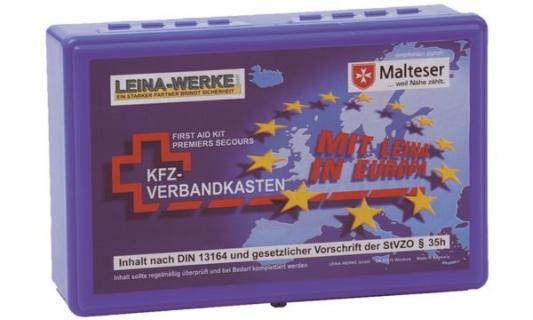 LEINA KFZ-Verbandkasten Euro, Inhal t DIN 13164, blau (89101021)